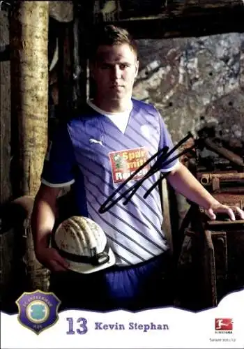 Autogrammkarte Fußballer Kevin Stephan, FC Erzgebirge Aue, Autogramm