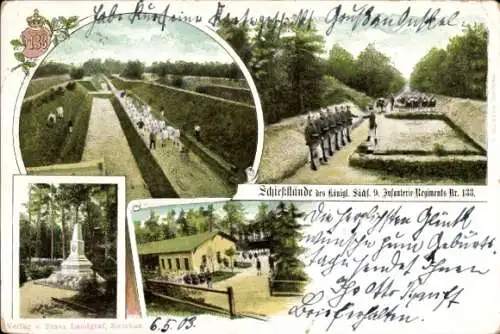 Ak Zwickau in Sachsen, Schießstände K. S. 9. Infanterie Regiment Nr. 133