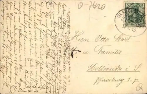 Ak Schmölln in Thüringen, Gesamtansicht im Winter, Marktplatz