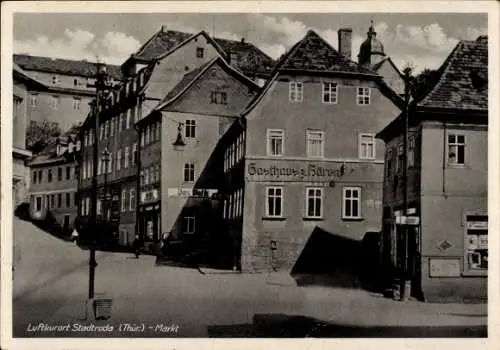 Ak Stadtroda in Thüringen, Markt, Gasthaus zum Bären