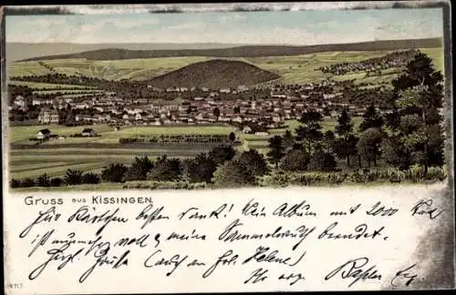 Litho Bad Kissingen Unterfranken Bayern, Gesamtansicht