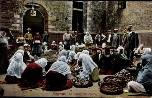 Ak Smyrna Izmir Türkei, Travail des figues