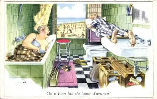 Ak On a bien fait de louer d'avance, Humor