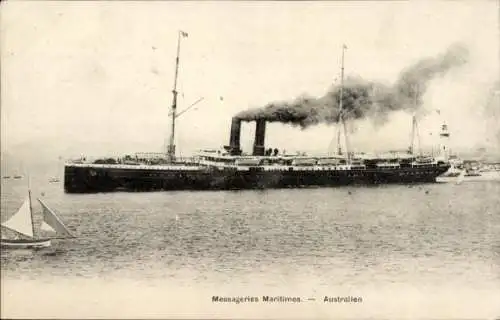 Ak Passagierschiff "Australien", Messageries Maritimes