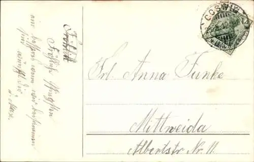 Ak Frohe Pfingsten, Hütte, Pfingstrosen