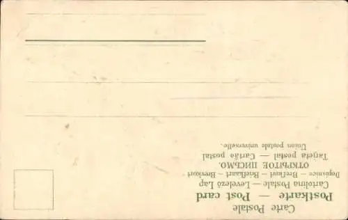 Litho Frohe Pfingsten, Elfen, Maikäfer