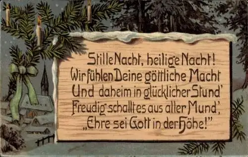 Ak Stille Nacht, heilige Nacht, Weihnachtslied