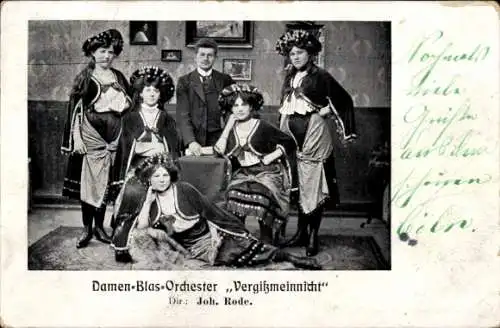 Ak Damen-Blas-Orchester Vergißmeinnicht, Dir. Joh. Rode