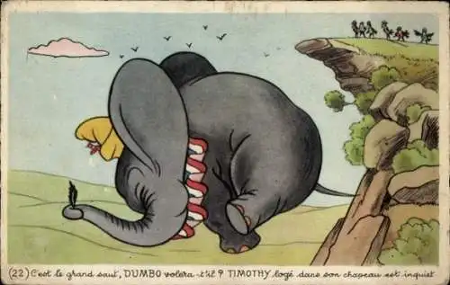 Künstler Ak Walt Disney, Dumbo, Timothy