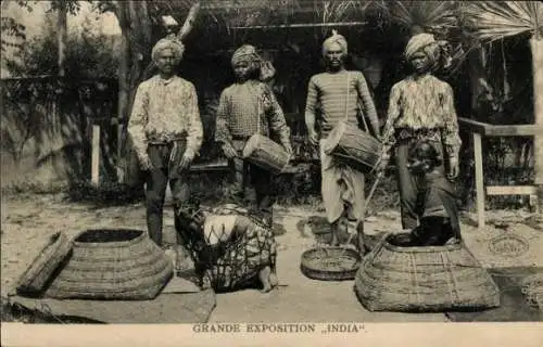 Ak Völkerschau, Indische Gruppe