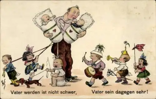 Ak Vater werden ist nicht schwer, Vater sein dagegen sehr!