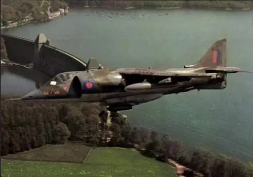 Ak Britisches Militärflugzeug Hawker Siddeley Harrier GR3