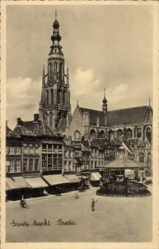 Ak Breda Nordbrabant Niederlande, Groote Markt