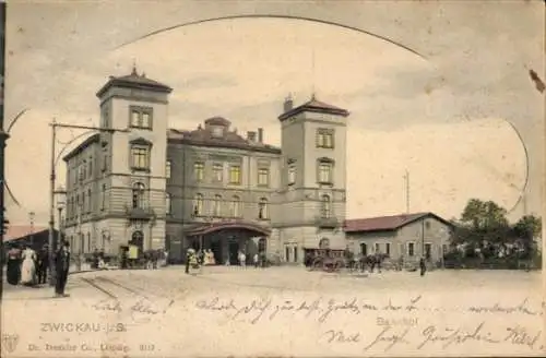 Ak Zwickau in Sachsen, Bahnhof