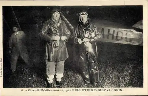 CPA Circuit Méditerranéen, par Pelletier d'Oisy et Gonin, Piloten