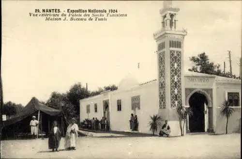 CPA Nantes Loire Atlantique,Exposition Nationale 1924, Vue extérieure du Palais des Souks Tunisiens