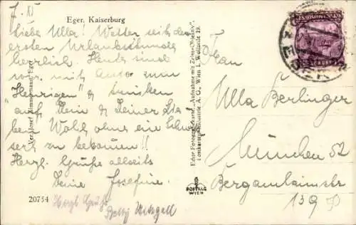 Ak Eger Reg. Karlsbad, Kaiserburg