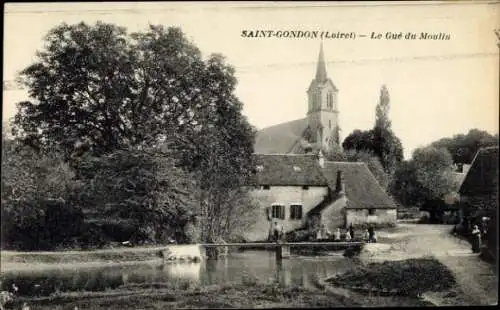 Ak Saint Gondon Loiret, le Gue du Moulin
