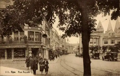 Ak Spa Wallonien Lüttich, Rue Royale, Magasin des Bains