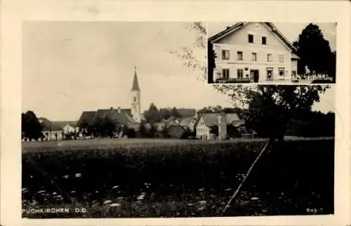 Ak Puchkirchen am Trattberg Oberösterreich, Stiendl's Geschäft, Teilansicht