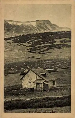 Ak Tirol Österreich, Schneebedeckte Berge, Damböckhaus, ländliche Umgebung