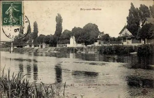 Ak Bry sur Marne Val de Marne, Passerelle