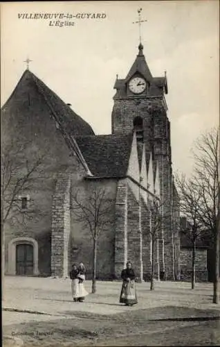 Ak Villeneuve la Guyard Yonne, Kirche