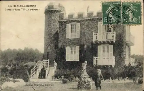 Ak Les Sables d'Olonne Vendée, Chateau-Fort Villa d'Hasty