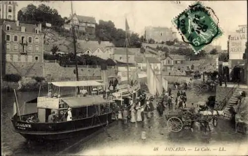 Ak Dinard Ille et Vilaine, Bilder vom Hafen, Dampfer, Menschen,  Architektur