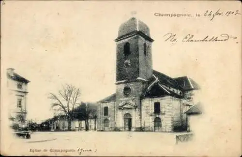 Ak Champagnole Jura, Eglise de  , schwarz-weiß,  Architektur
