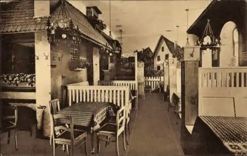 Ak Chemnitz Sachsen, Gaststätte Zum Huberbauer, Terrasse