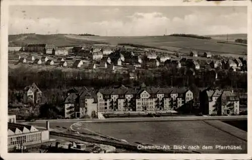 Ak Chemnitz in Sachsen, Blick nach dem Pfarrhübel, Gesamtansicht