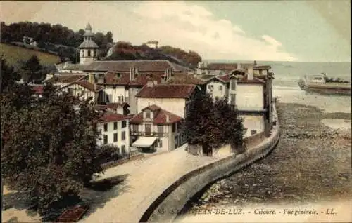 Ak Saint Jean de Luz Pyrénées Atlantiques, Ciboure, vue generale