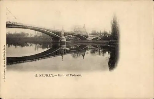 Ak Neuilly sur Seine Hauts de Seine, Brücke von Puteaux