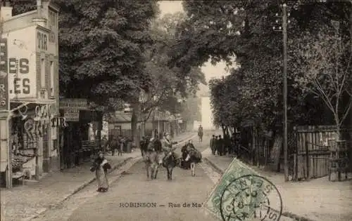 CPA Robinson Hauts de Seine, vue du rue