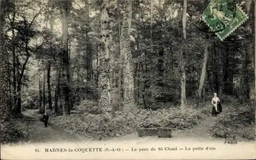 Ak Marnes la Coquette Hauts de Seine, Park St. Cloud