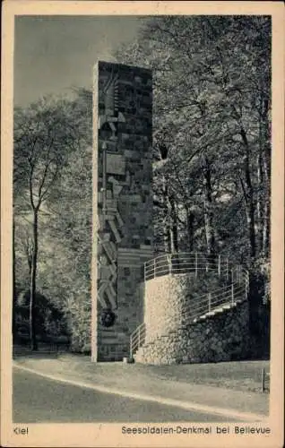 Ak Kiel in Schleswig Holstein, Seesoldatendenkmal bei Bellevue
