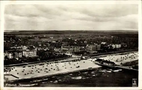Ak Ostseebad Zinnowitz auf Usedom, Panorama, Luftbild