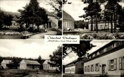 Ak Ostseebad Dierhagen,  vier Ansichten des Ortes, historisch, Landschaft