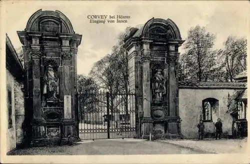 Ak Höxter an der Weser, Kloster Corvey, Eingang