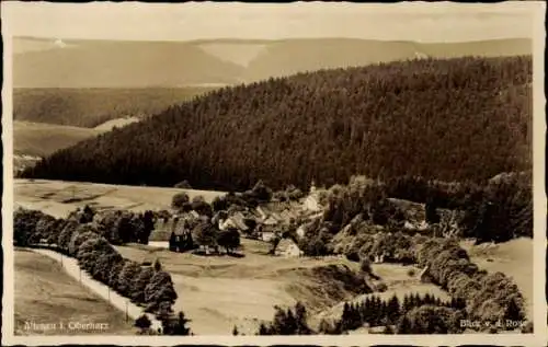 Ak Altenau Clausthal Zellerfeld im Oberharz, Landschaftsaufnahme, Berge, Wälder, Dorfansicht,  