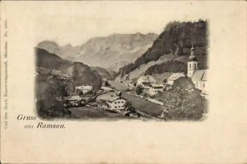 Ak Ramsau im Berchtesgadener Land Oberbayern, Gesamtansicht