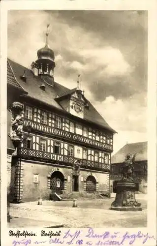 Ak Bad Staffelstein am Main Oberfranken, Rathaus