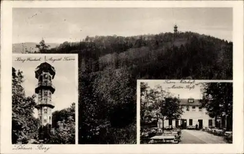 Ak Löbau in Sachsen, Löbauer Berg, König Friedrich August Turm,  Martin Ra
