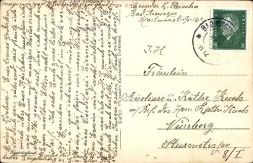 Ak Bad Kissingen Unterfranken Bayern, Rosengarten