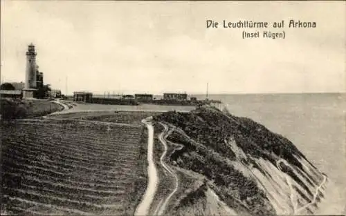 Ak Arkona Putgarten auf Rügen, Leuchttürme