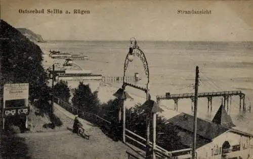 Ak Ostseebad Sellin auf Rügen, Strandansicht