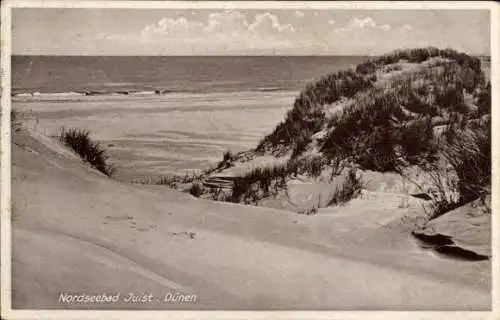 Ak Nordseebad Juist in Ostfriesland, Dünen, Meerblick