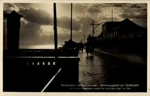 Ak Wilhelmshaven in Niedersachsen, Stimmungsbild am Südstrand