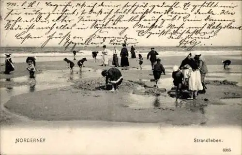 Ak Nordseebad Norderney Ostfriesland, Strandleben